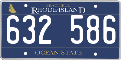 RI license plate 632586