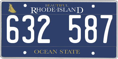 RI license plate 632587