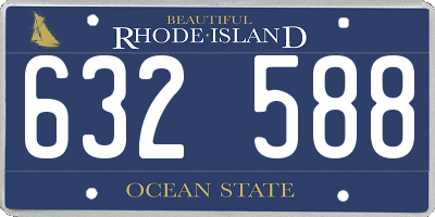 RI license plate 632588
