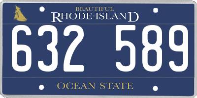 RI license plate 632589