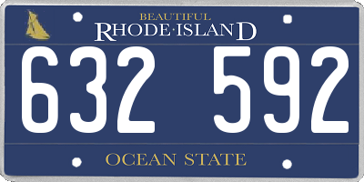 RI license plate 632592