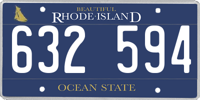 RI license plate 632594