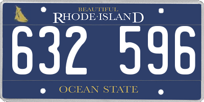 RI license plate 632596