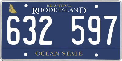 RI license plate 632597
