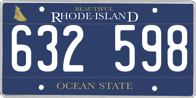 RI license plate 632598