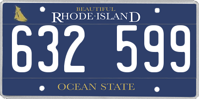 RI license plate 632599
