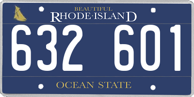 RI license plate 632601