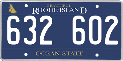 RI license plate 632602