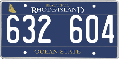 RI license plate 632604