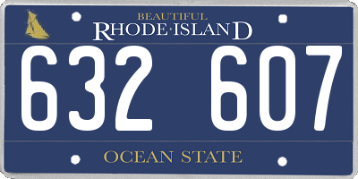 RI license plate 632607