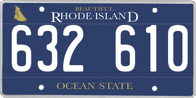 RI license plate 632610