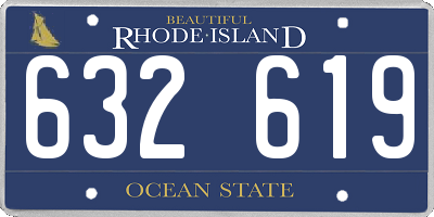 RI license plate 632619