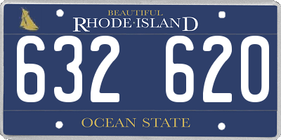 RI license plate 632620