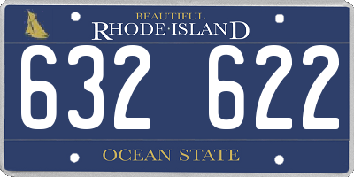 RI license plate 632622