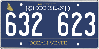 RI license plate 632623