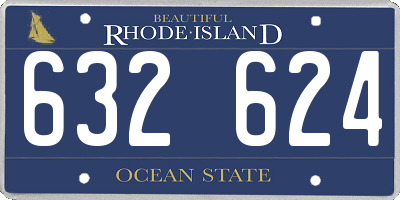 RI license plate 632624
