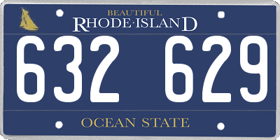 RI license plate 632629