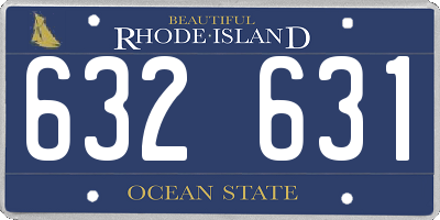 RI license plate 632631