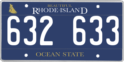RI license plate 632633