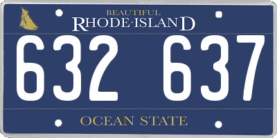 RI license plate 632637