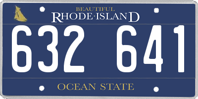RI license plate 632641