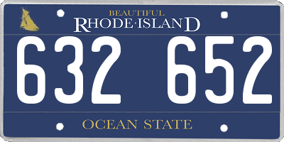 RI license plate 632652