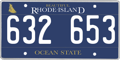 RI license plate 632653