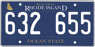 RI license plate 632655