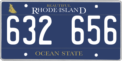 RI license plate 632656