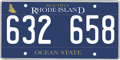 RI license plate 632658