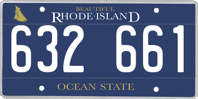 RI license plate 632661