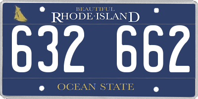 RI license plate 632662