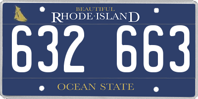 RI license plate 632663