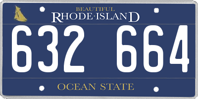 RI license plate 632664