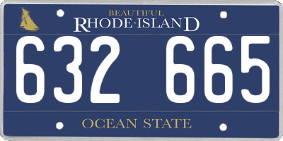 RI license plate 632665