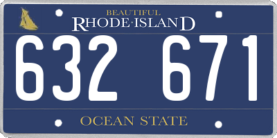 RI license plate 632671