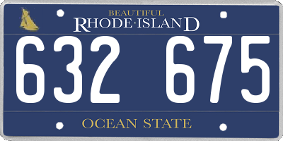 RI license plate 632675