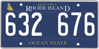 RI license plate 632676