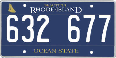 RI license plate 632677