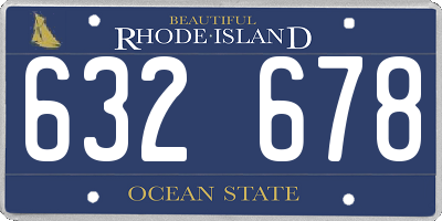 RI license plate 632678