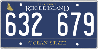 RI license plate 632679