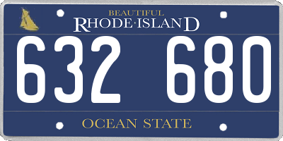 RI license plate 632680