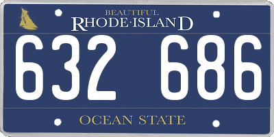 RI license plate 632686