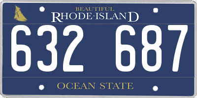 RI license plate 632687