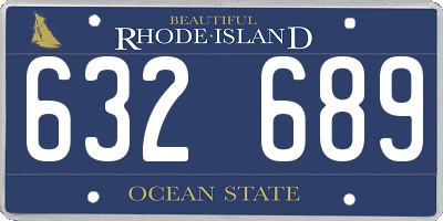 RI license plate 632689
