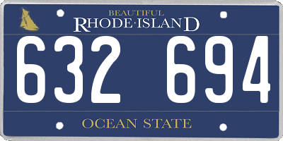 RI license plate 632694