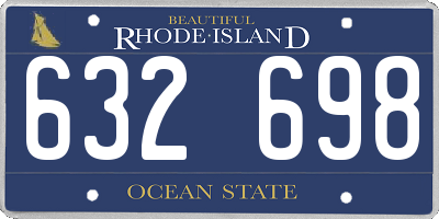 RI license plate 632698
