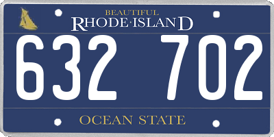 RI license plate 632702