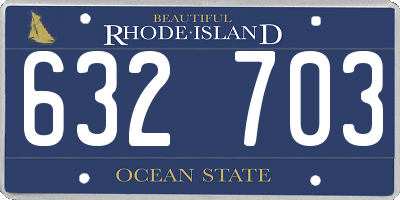 RI license plate 632703