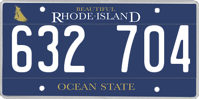 RI license plate 632704